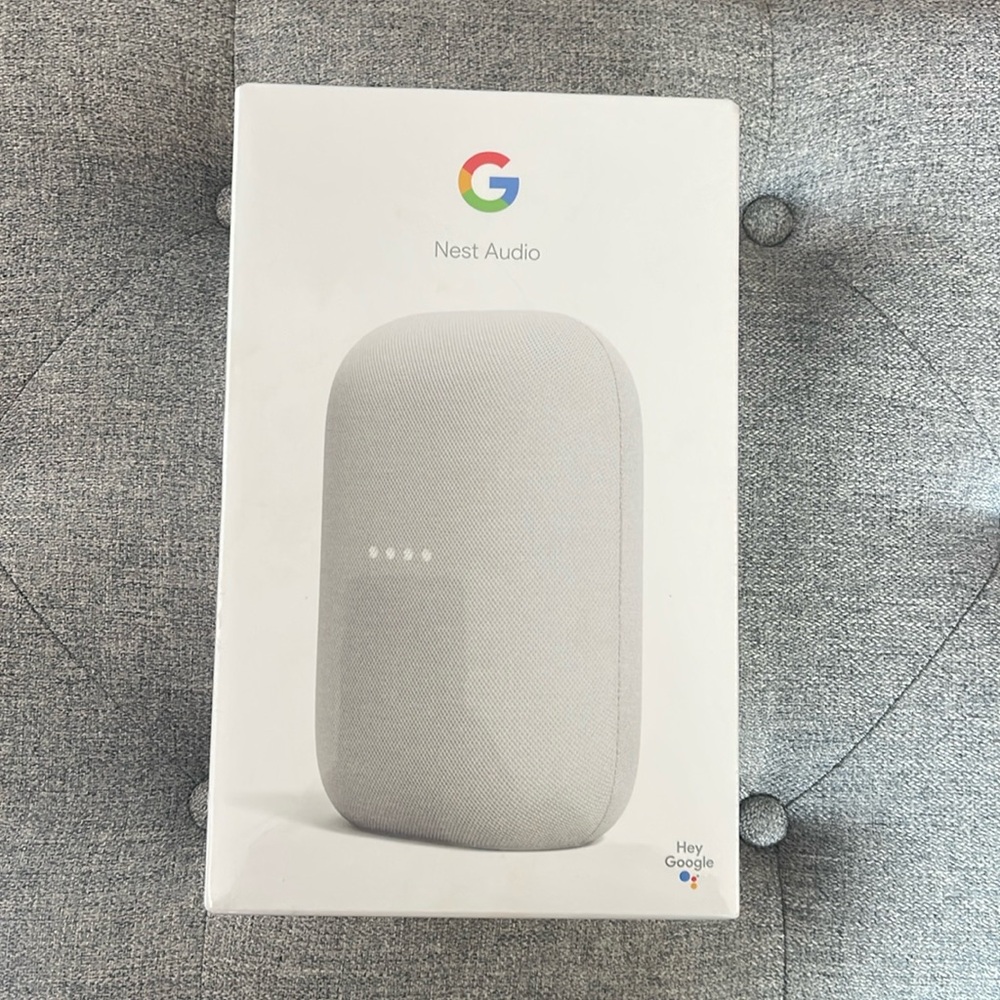 Google Nest Audio. New with plastic wrap still attached.